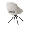 Nikolas, chaise - pied centrale tournable - gris (RAL 7022) - tissu Enzo - Henders and Hazel