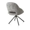Nikolas, chaise - pied centrale tournable - gris (RAL 7022) - tissu Enzo - Henders and Hazel