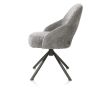 Nikolas, chaise - pied centrale tournable - gris (RAL 7022) - tissu Enzo - Henders and Hazel