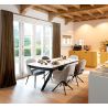 Nikolas, chaise - pied centrale tournable - gris (RAL 7022) - tissu Enzo - Henders and Hazel