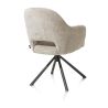 Nikolas, fauteuil - pied centrale tournable - gris (RAL 7022) - tissu Enzo - Henders and Hazel