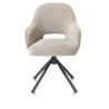 Nikolas, fauteuil - pied centrale tournable - gris (RAL 7022) - tissu Enzo - Henders and Hazel