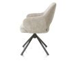 Nikolas, fauteuil - pied centrale tournable - gris (RAL 7022) - tissu Enzo - Henders and Hazel