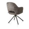 Nikolas, fauteuil - pied centrale tournable - gris (RAL 7022) - tissu Enzo - Henders and Hazel