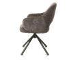 Nikolas, fauteuil - pied centrale tournable - gris (RAL 7022) - tissu Enzo - Henders and Hazel