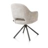 Nikolas, fauteuil - pied centrale tournable - gris (RAL 7022) - tissu Enzo - Henders and Hazel