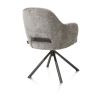 Nikolas, fauteuil - pied centrale tournable - gris (RAL 7022) - tissu Enzo - Henders and Hazel