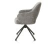 Nikolas, fauteuil - pied centrale tournable - gris (RAL 7022) - tissu Enzo - Henders and Hazel