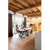 Nikolas, fauteuil - pied centrale tournable - gris (RAL 7022) - tissu Enzo - Henders and Hazel