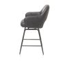 Nikolas, chaise de bar - pivotante - graphite (RAL 7022) - tissu Pala - Henders and Hazel