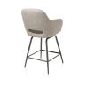 Nikolas, chaise de bar - pivotante - graphite (RAL 7022) - tissu Pala - Henders and Hazel