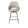 Nikolas, chaise de bar - pivotante - graphite (RAL 7022) - tissu Pala - Henders and Hazel