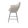 Nikolas, chaise de bar - pivotante - graphite (RAL 7022) - tissu Pala - Henders and Hazel