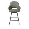 Nikolas, chaise de bar - pivotante - graphite (RAL 7022) - tissu Pala - Henders and Hazel