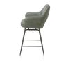 Nikolas, chaise de bar - pivotante - graphite (RAL 7022) - tissu Pala - Henders and Hazel