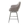 Nikolas, chaise de bar - pivotante - graphite (RAL 7022) - tissu Pala - Henders and Hazel