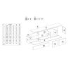 Meuble TV 210 cm ADRIAN avec 3 portes et 2 niches en coloris anthracite et chene coast