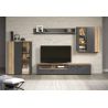 Etagere murale ADRIAN en coloris anthracite et chene coast