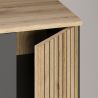 Buffet 150 cm ADRIAN avec 3 portes et 1 tiroir en coloris anthracite et chene coast