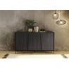Buffet 3 portes HASTINGS en décor chêne cendre noir