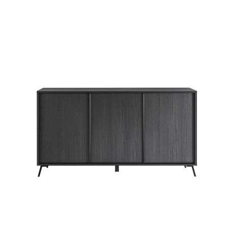 Buffet 3 portes HASTINGS en décor chêne cendre noir