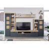 Ensemble meuble TV COOPER en coloris anthracite et chene coast