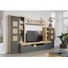 Ensemble meuble TV COOPER en coloris anthracite et chene coast