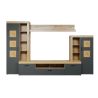 Ensemble meuble TV COOPER en coloris anthracite et chene coast