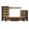 Ensemble meuble TV COOPER en coloris anthracite et chene coast