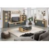 Ensemble meuble TV COOPER en coloris anthracite et chene coast