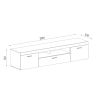 Ensemble meuble TV COOPER en coloris anthracite et chene coast