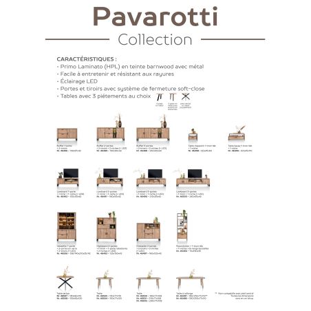 Pavarotti, buffet 140 cm. - 1-porte + 2-tiroirs - Henders and Hazel