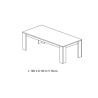 Table rectangulaire ANTONIO en décor chêne français possible en 2 dimensions