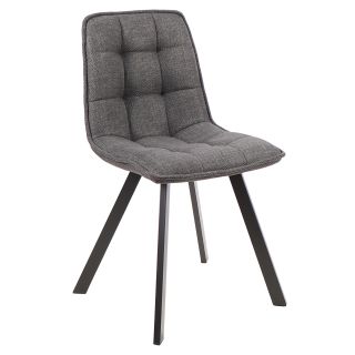 Chaise ANTONIO en tissu anthracite