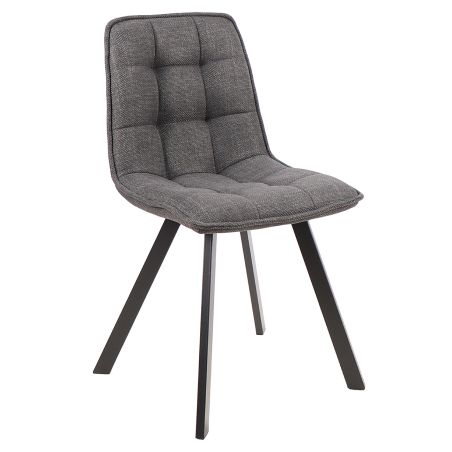 Chaise ANTONIO en tissu anthracite
