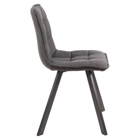 Chaise ANTONIO en tissu anthracite