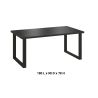 Table 180 cm GABRIEL DARK en décor chêne noir