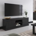 Meuble TV GABRIEL DARK en décor chêne noir