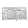 Buffet design 4 portes BURGA 184 cm - proposé en 2 finitions