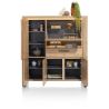 Delmonte, highboard 130 cm. - 4-portes + 1-tiroir + 1-porte rabattante + 1-niche (LED+variateur)- Henders and Hazel