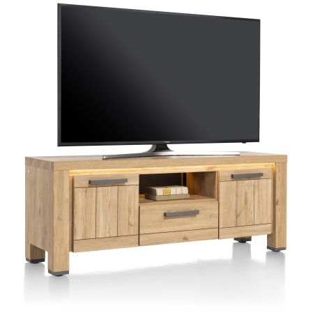 Delmonte, lowboard 140 cm. - 2-portes + 1-tiroir + 1-niche(LED + variateur) - Henders and Hazel