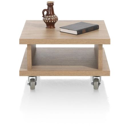 Delmonte, table d'appoint 60 x 60 cm. + 1-niche (+ roues ) - Henders and Hazel