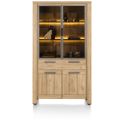 Delmonte, vitrine 110 cm. - 2-portes en verre + 2-portes + 1-tiroir (+ LED) - Henders and Hazel