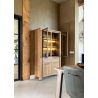 Delmonte, vitrine 110 cm. - 2-portes en verre + 2-portes + 1-tiroir (+ LED) - Henders and Hazel