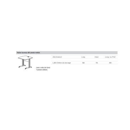 Bureau contemporain ABSOLU en 180 cm ou 200 cm