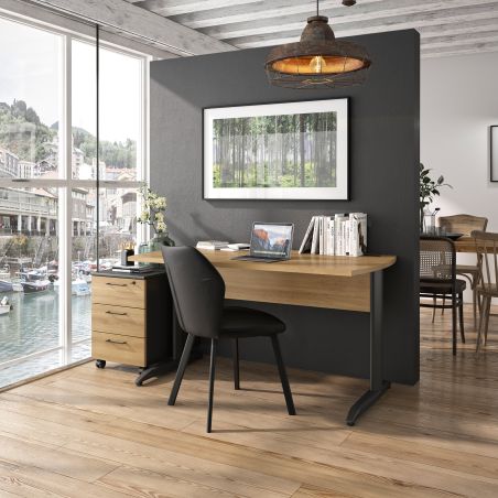 Bureau droit DAVIS 140 cm avec pieds en métal