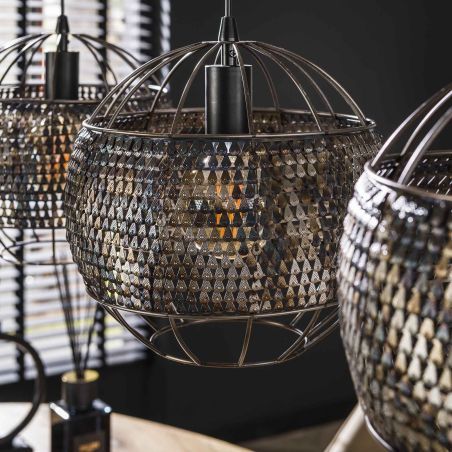 SuspensionCINNA de style industriel avec 3 ampoules incluses