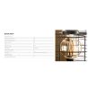 Suspension CINNA de style industriel avec 3 ampoules incluses