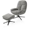 Florence, fauteuil + pouf - tissu Enzo