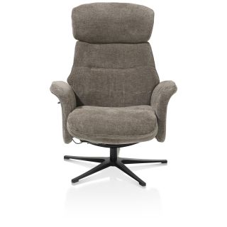 Lazaro, fauteuil + pouf - tissu Livigno